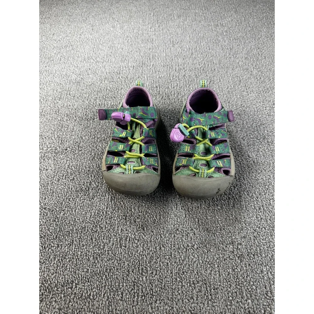 Keen Kids Newport H2 Sandal 8 Toddler Green Purple Dinosaur Print Sport Outdoors
